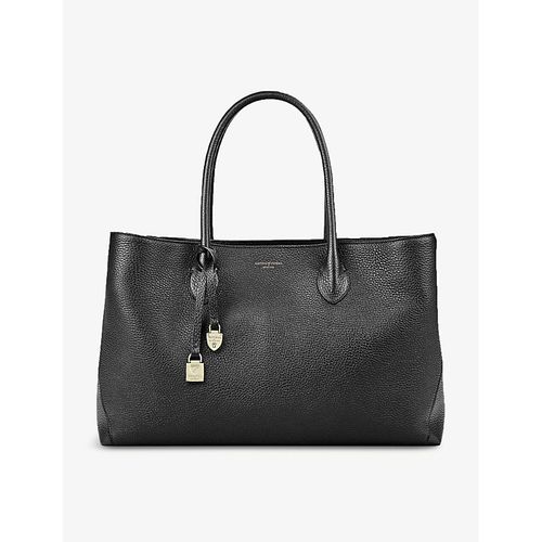 Womens Black London Large Leather Tote bag 26.6x43x15cm