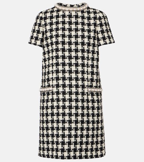 Embellished tweed minidress
