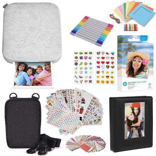 Sprocket 3x4 Portable Printer - Instant Photo Printer, Case, Album & Zink Paper Gift Bundle