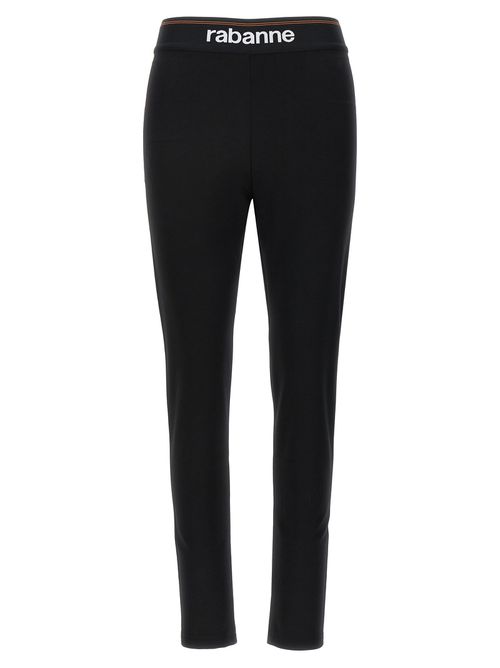 -Logo Leggings Nero-Donna