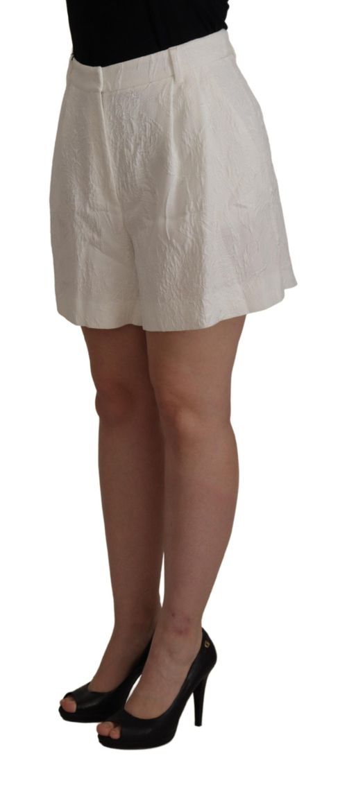 High-Waist Culotte Shorts — White