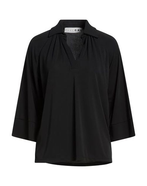 Woman Polo shirt Black Size S Polyester, Elastane