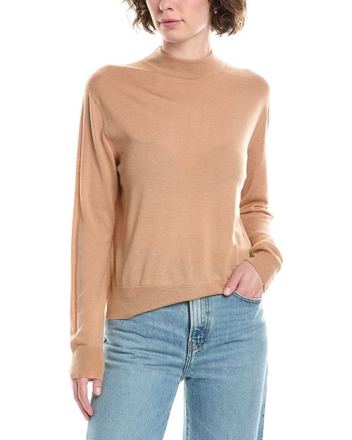 Mock Neck Wool Pullover