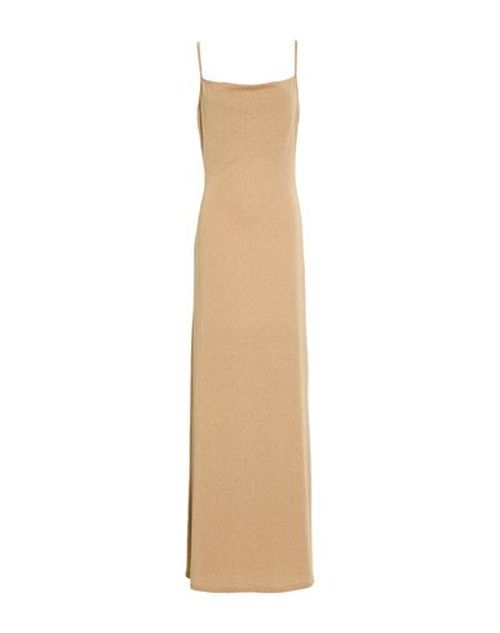 Woman Maxi dress Sand Size XS Polyester, Viscose, Metallic Polyester, Polyamide, Elastane