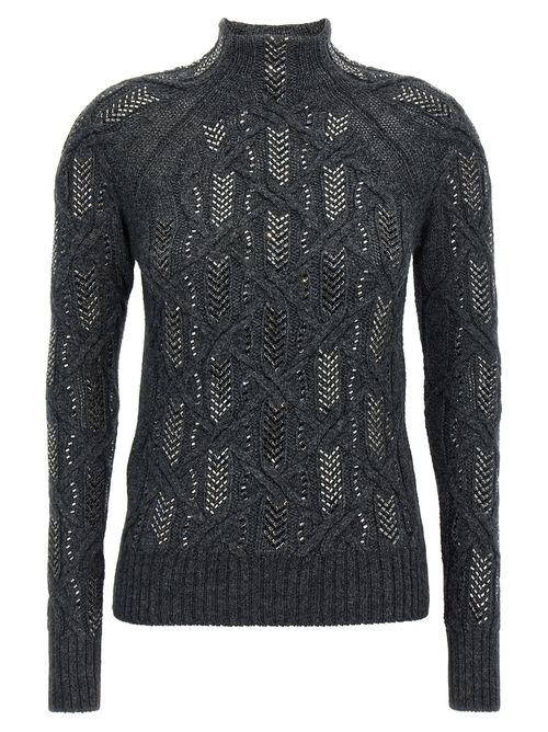 Crystal Braid Sweater