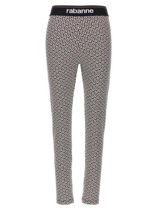 Monogram Viscose Leggings — Multicolor