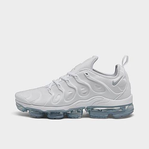 Men's Air VaporMax Plus Running Shoes in White/Pure Platinum/White