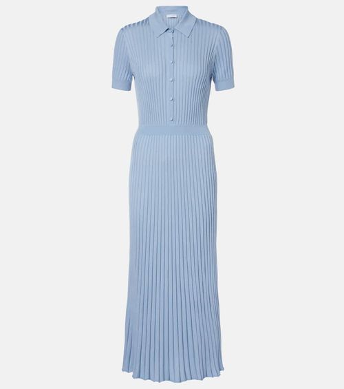 Amor ribbed-knit silk and cashmere maxi dress