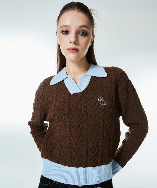 AC LOGO COLLAR KNIT 