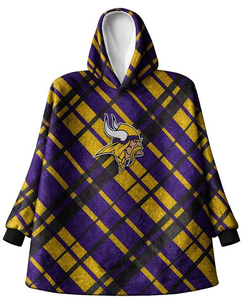 Minnesota Vikings Nfl Team Hooded Sherpa Blanket