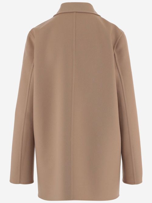 Wool and Cashmere Blend Coat — Beige