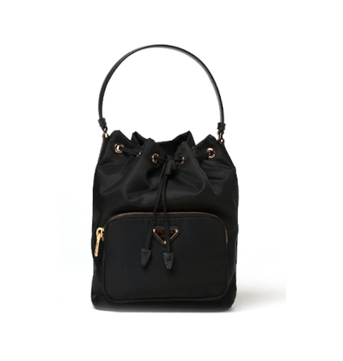 Duet Re-Nylon bucket bag 'Black Gold'