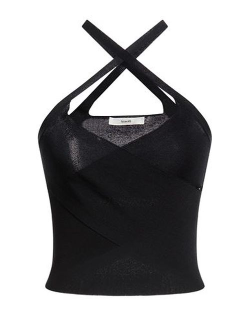 Woman Top Black Size 4 Viscose, Polyamide
