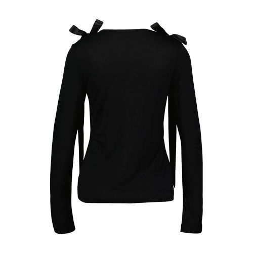 Bow-Tie Shoulder T-Shirt — Black