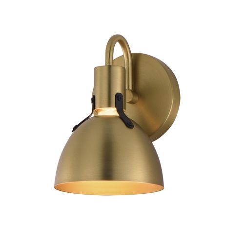 Satin Brass Wall Sconce from the Dusk Collection