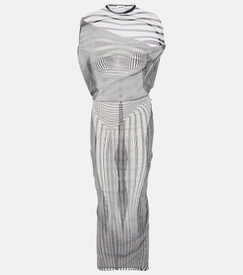 The Body Morphing draped tulle maxi dress