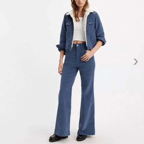 Premium Ribcage Bell Corduroy Pants In Blue