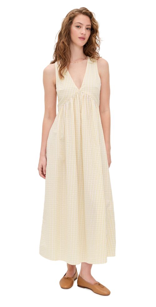 Lune Midi Dress Butter Textured Gingham