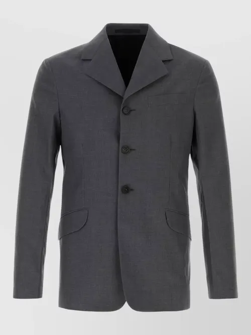 Jil Sander - wool tailored blazer single breasted notch lape