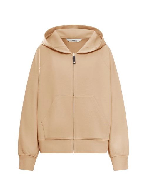 S Max Mara Full-Zip Hoodie with Embroidered Logo