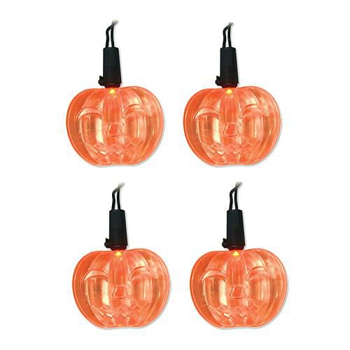 Battery-Operated Orange Pumpkin-Shaped Lights