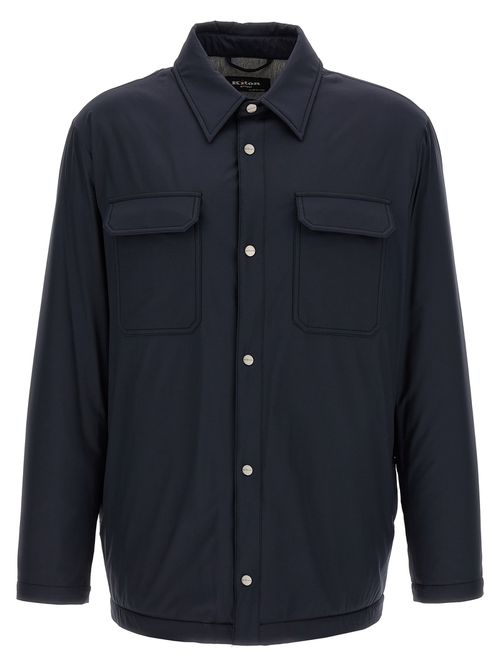 Padded Overshirt Casual Jackets And Parka Blue