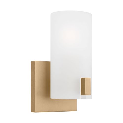 Satin Brass Bathroom Vanity Light from the Rhode Collection