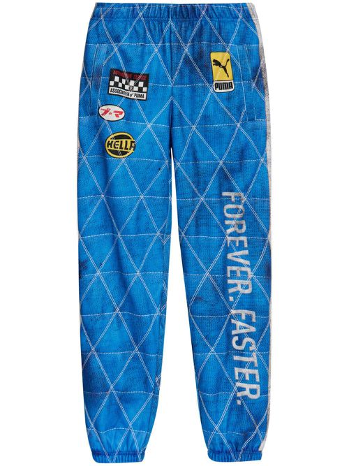 X A$AP Rocky quilted track pants - Blue