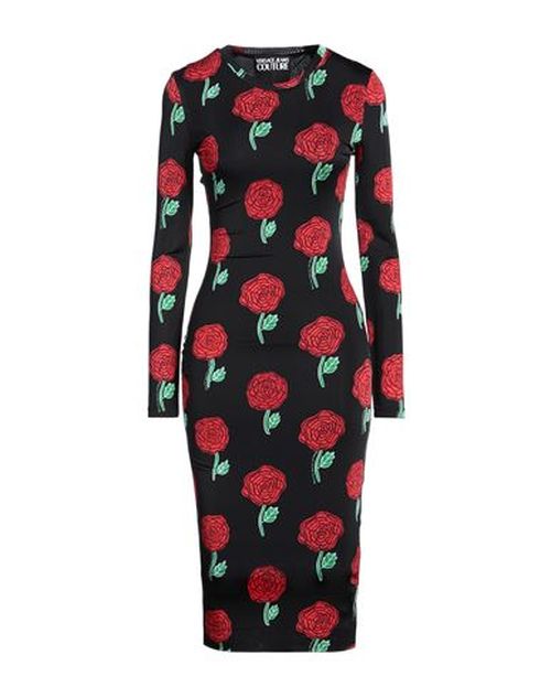 Woman Midi dress Black Size 10 Viscose, Elastane