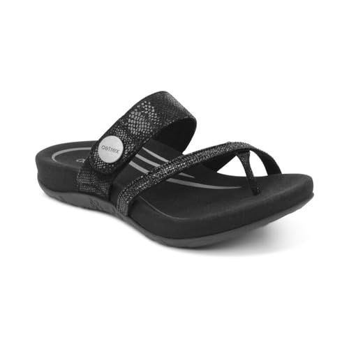 Aetrex Izzy Adjustable Orthopedic Slide Sandals for Women
