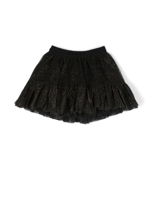 Rhinestone-embellished skirt - Black