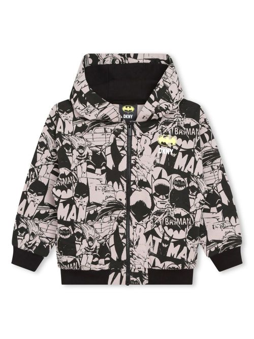 X Batman graphic-print zipped hoodie - Black