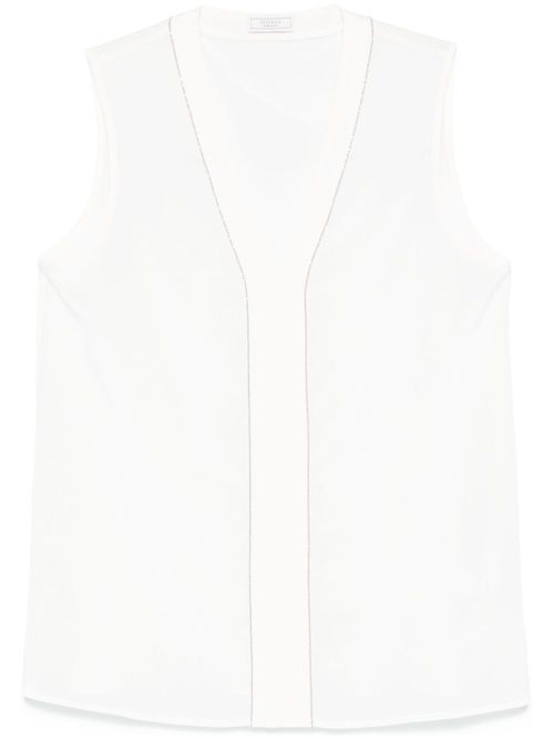 V-neck top - White