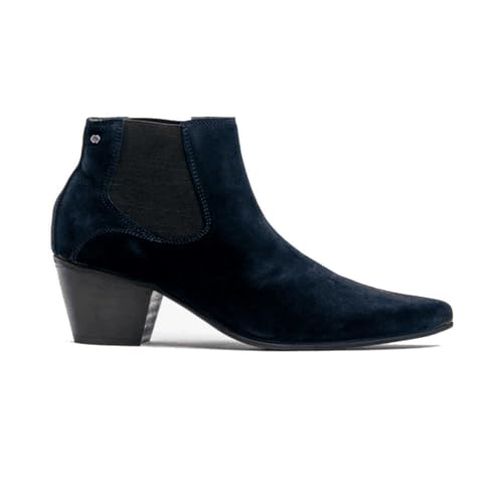 Club Cubano McCartney Mens Handcrafted Real Leather High Cuban Heel Short Ankle Boots
