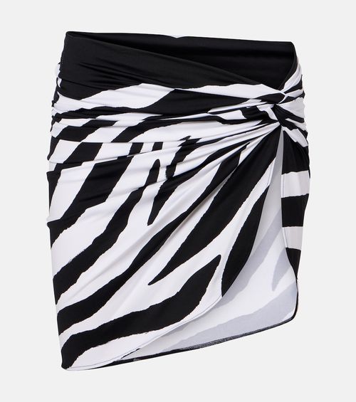 Zebra-print beach cover-up