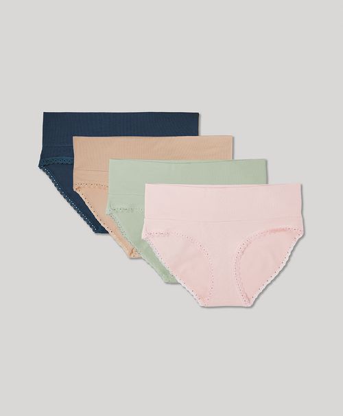 Women's Spring Brights Maternity Foldover Hipster 4-Pack