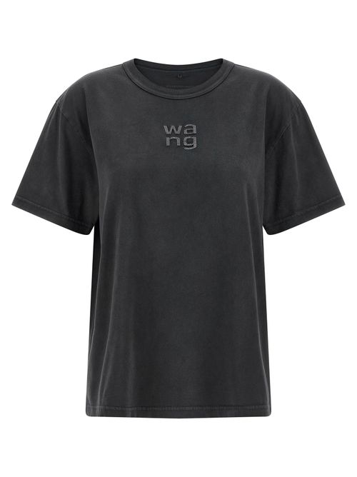 Rhinestone Logo T-Shirt — Black