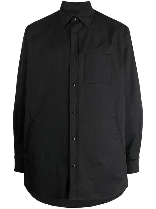 Rockstud-embellished shirt - Black