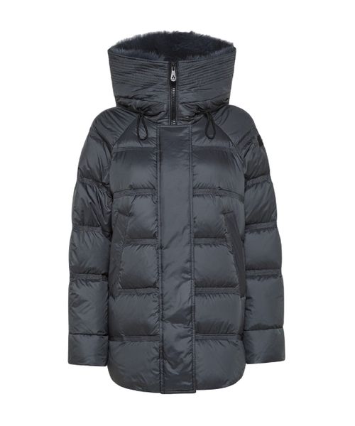 Women's Urban Sportswear Jacket with Faux Fur Hood