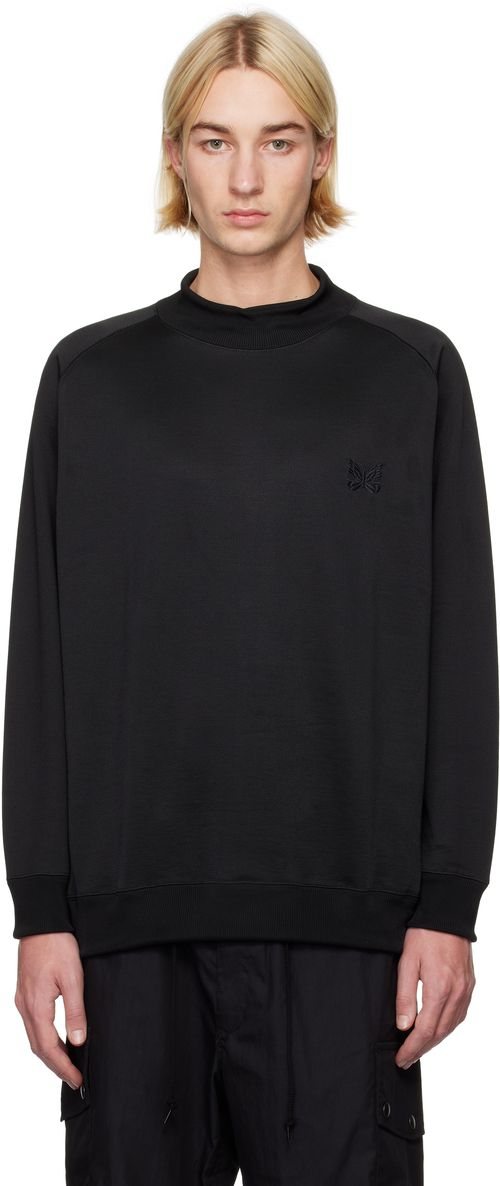 NEEDLES Black Mock Neck T-shirt