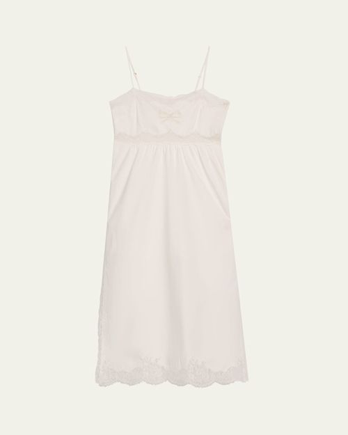 Vinca Lace-Trim Midi Dress