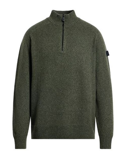 Man Turtleneck Military green Size M Wool, Polyamide