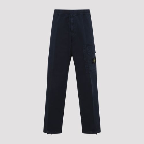 Men's Regular Straight-Leg Cotton Trousers with Stretch