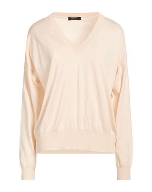 Woman Sweater Cream Size 2 Silk, Cashmere
