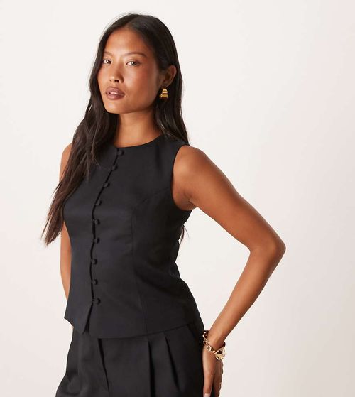 Nobody's Child Petite Pippa waistcoat co-ord in black