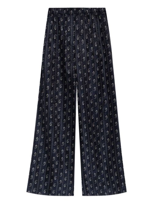 Jacquard silk trousers