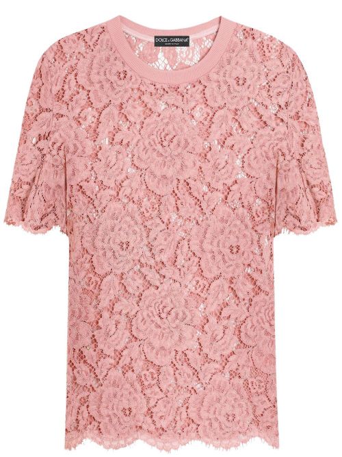 Corded Lace Blouse — Pink