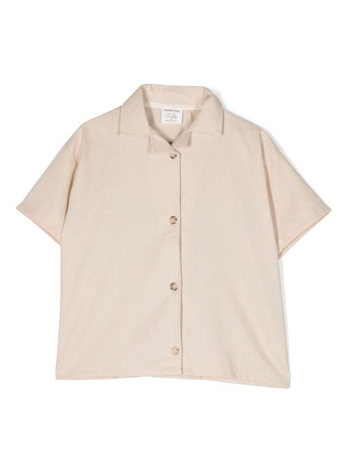 Short-sleeve buttoned shirt - Neutrals