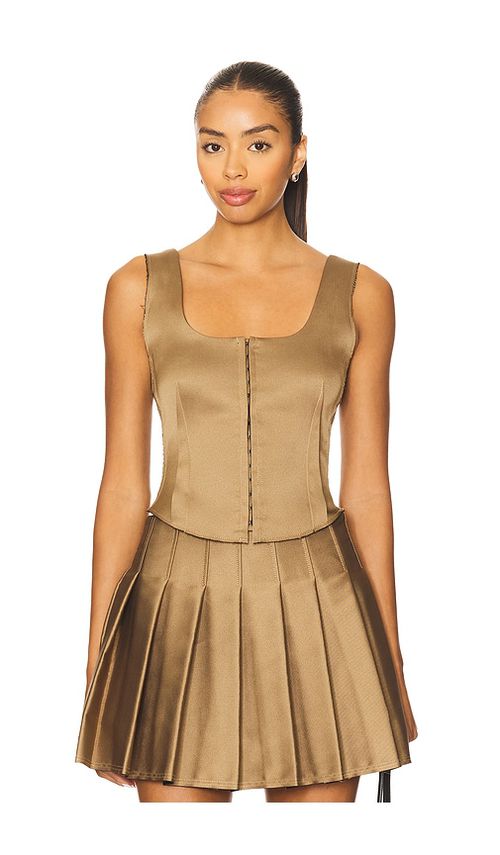 SIMKHAI Carly Top in Bronze Multi. 6 also , 10, 2