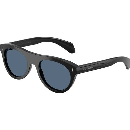Moncler Unisex Moncler ME6022U SPLASH 300180 Gafas de sol Acetato Negro Azul Redonda Norma